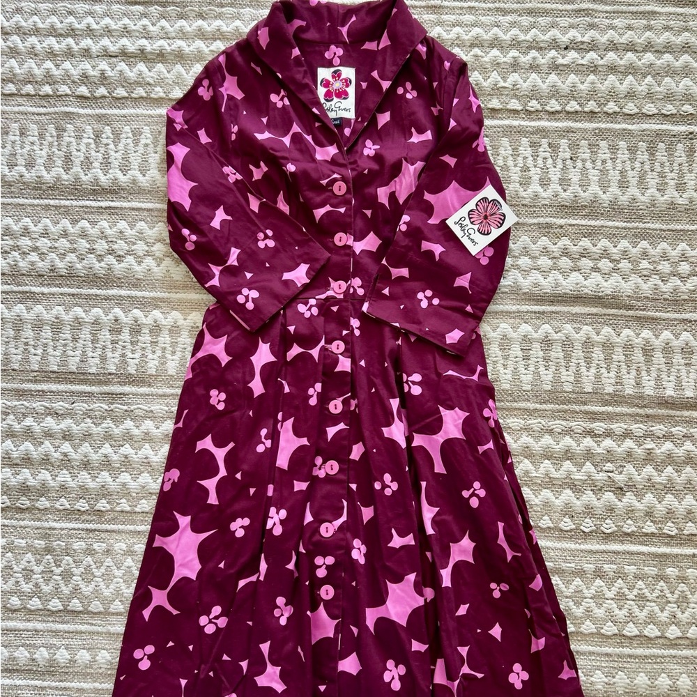 Lesley Evans Cotton Retro Belted Dress Made in Oakland